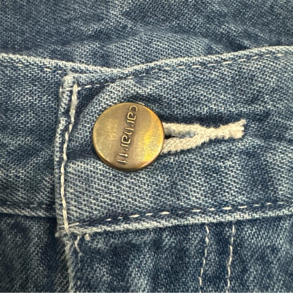 Carhartt Carpenter Jeans Mens 36x30 Blue Original Dungaree Fit Straight B13 DST - Picture 5 of 12